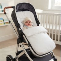 Plain Poly/Cotton Footmuff: White